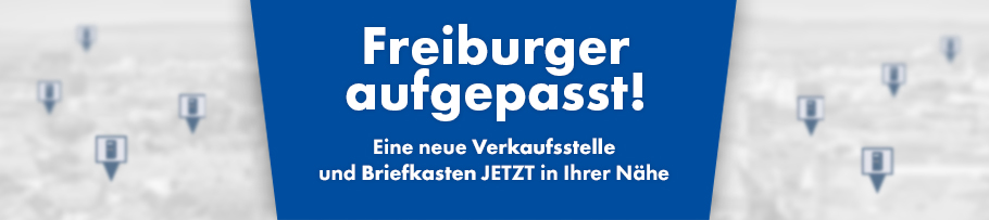Banner neue Verkaufsstelle Freiburg