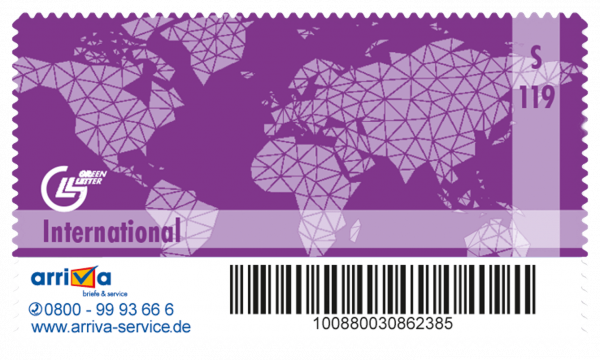 S-Brief International (für Postkarten)